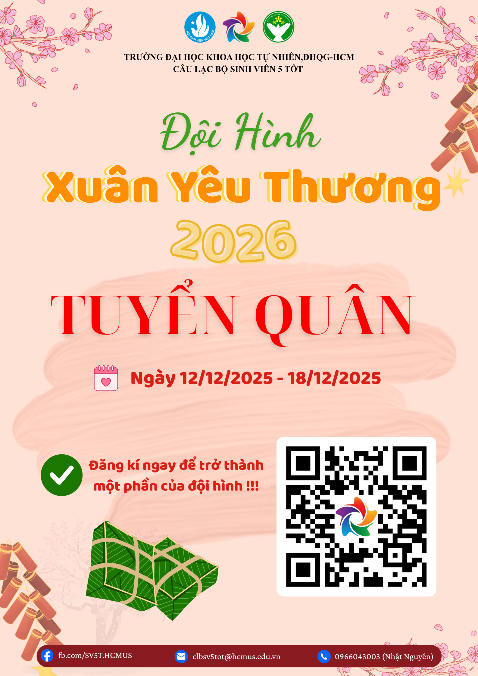 Poster Mở đơn đăng ký Xuân Tình Nguyện 2026